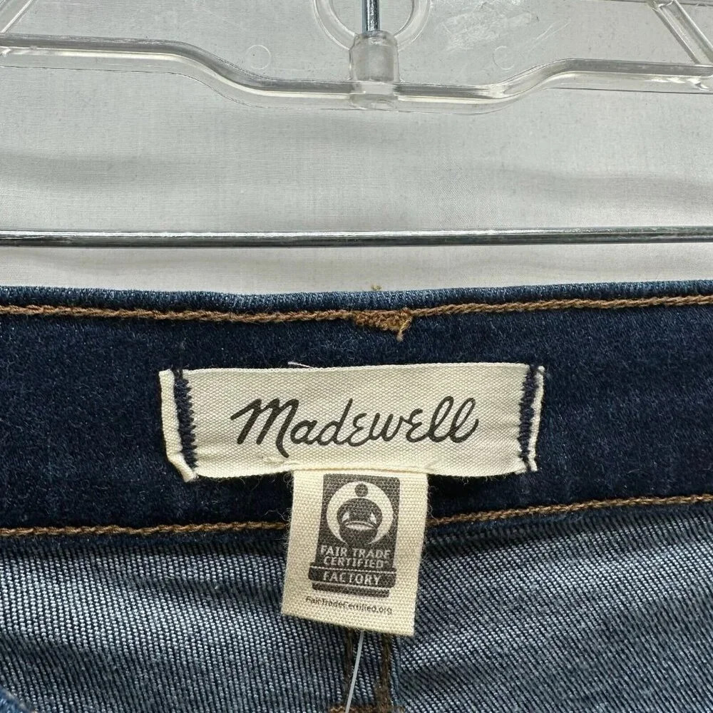 Madewell Jeans Womens Sz 24 10" High Rise Skinny Dark Washed Stretch Denim Blue - Picture 7 of 12